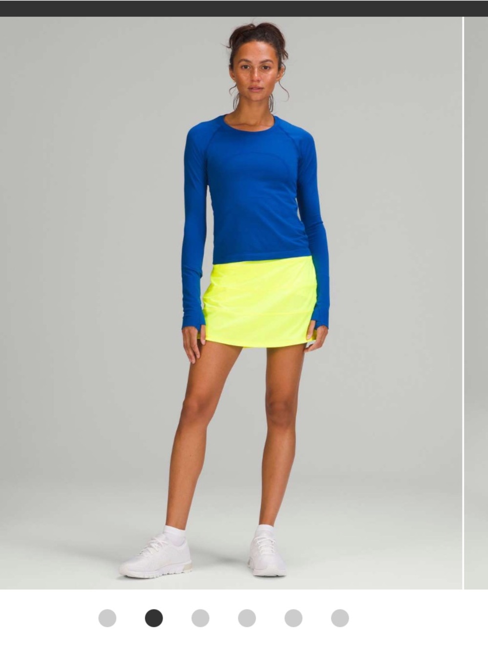lululemon sz 6 Tall Pace Rival Neon Yellow Skirt running tennis athleisure